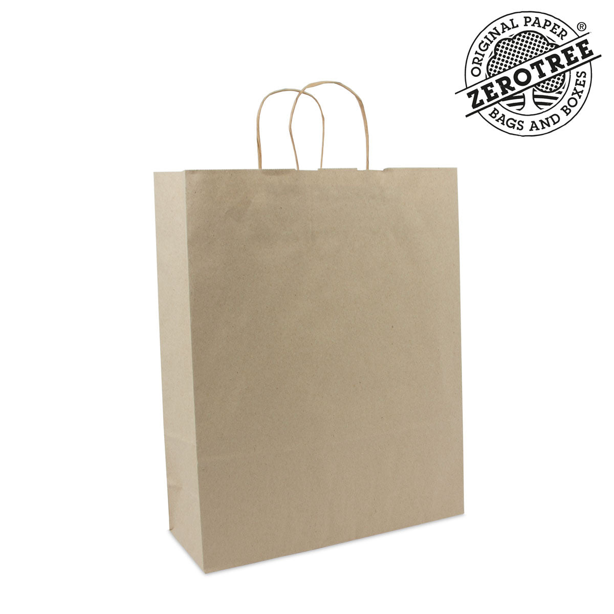 ZEROTREE® Taschen, gedrehte Kordeln- Graspapier, recycelt