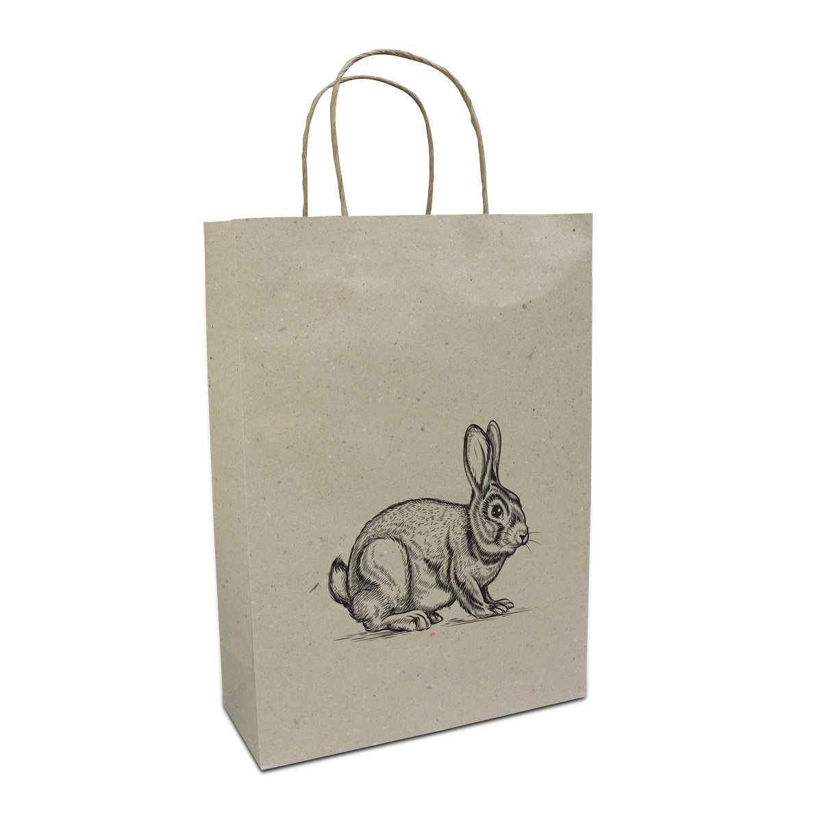 ZeroTree Grastasche mit gedrehten Griffen "Bunny"