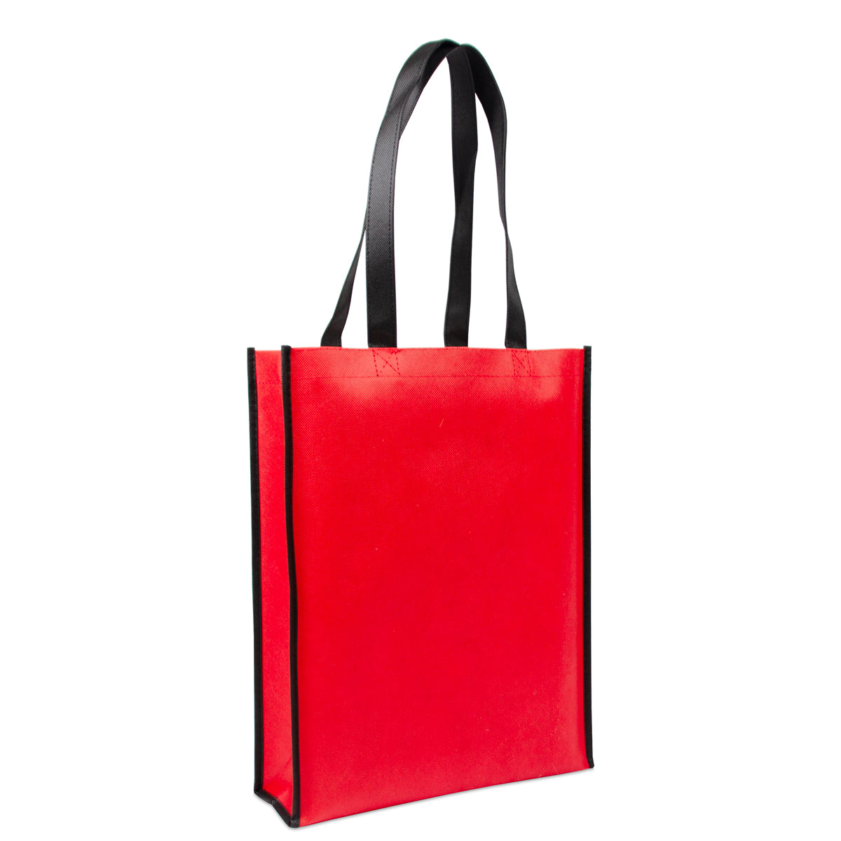 2-lagig Non-woven Shoppers - rot/schwarz