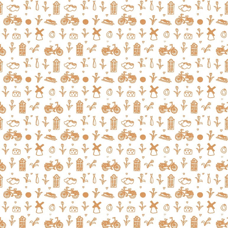Geschenkpapier Kraft - Holland dessin