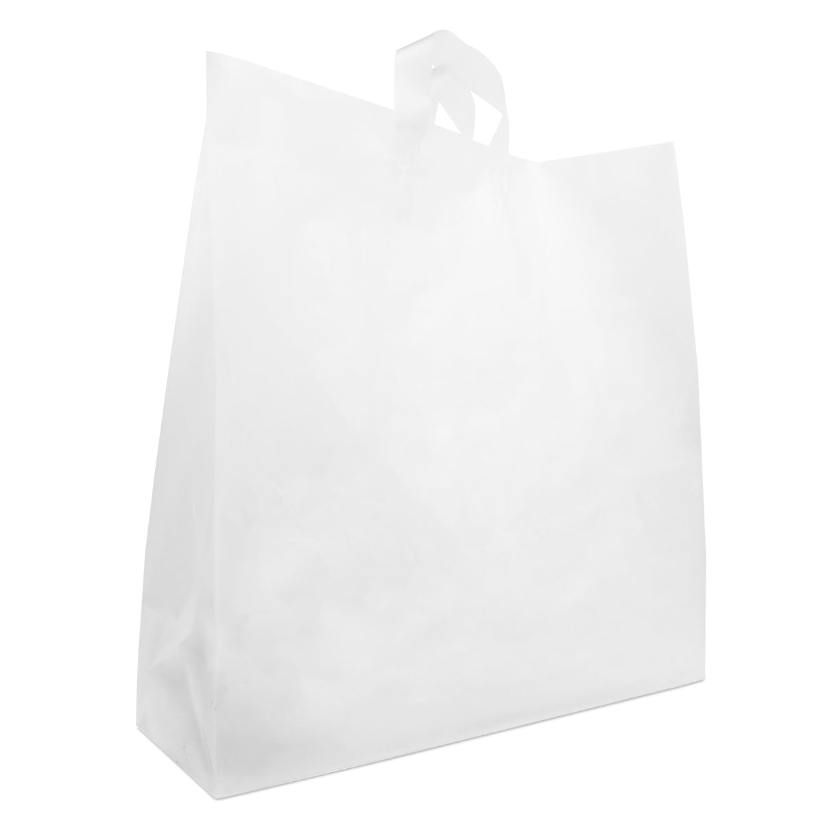 Plastiktaschen mit Blockboden milchig transparent