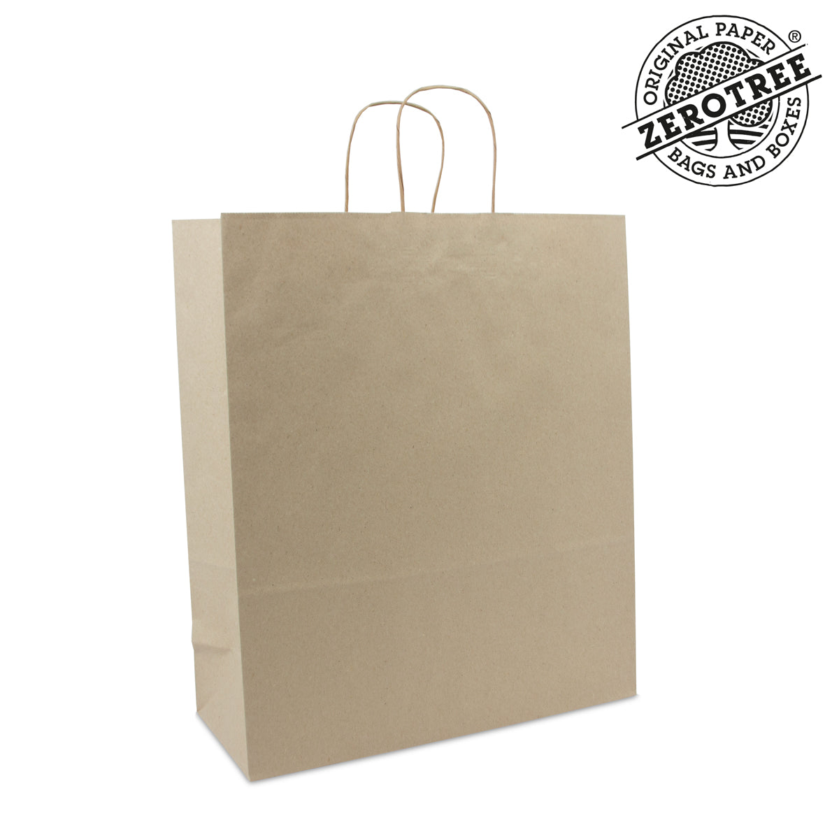 ZEROTREE® Taschen, gedrehte Kordeln- Graspapier, recycelt