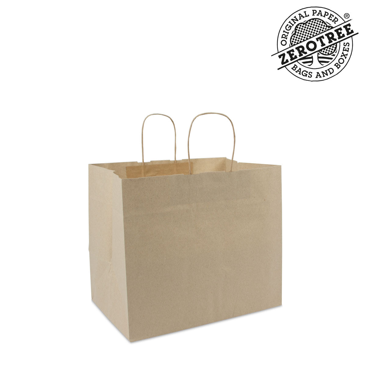 ZEROTREE® Taschen, gedrehte Kordeln- Graspapier, recycelt
