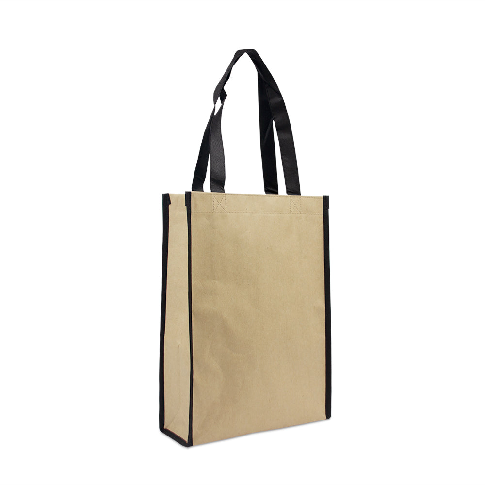 Deluxe Tasche aus Kraftpapier mit non-woven Henkel und Innenfutter