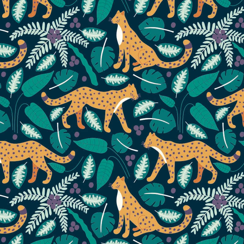 Geschenkpapier gestrichen Leoparden dessin