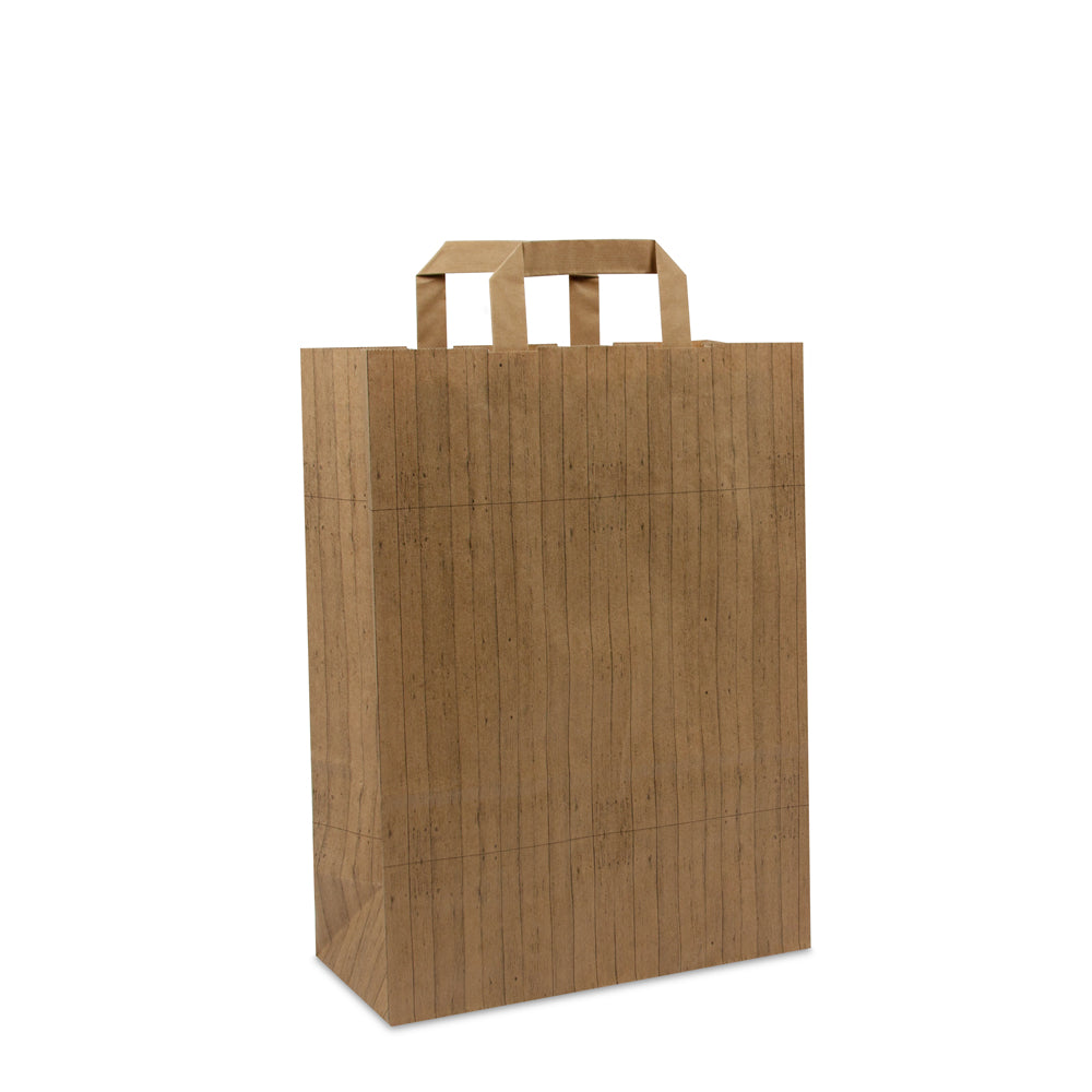 Kraftpapier Taschen - Holzoptik