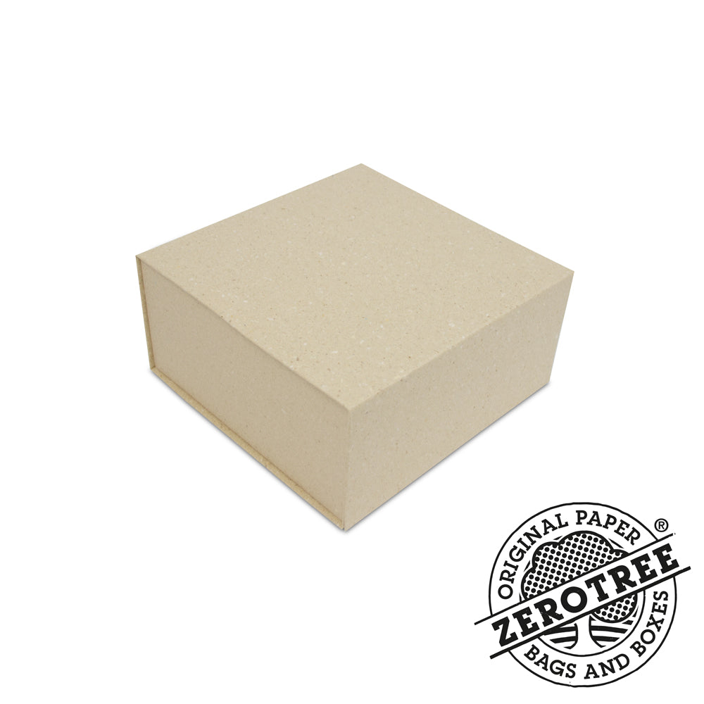 Magnetfaltschachtel ZEROTREE® aus recyceltem Papier mit Grasfasern
