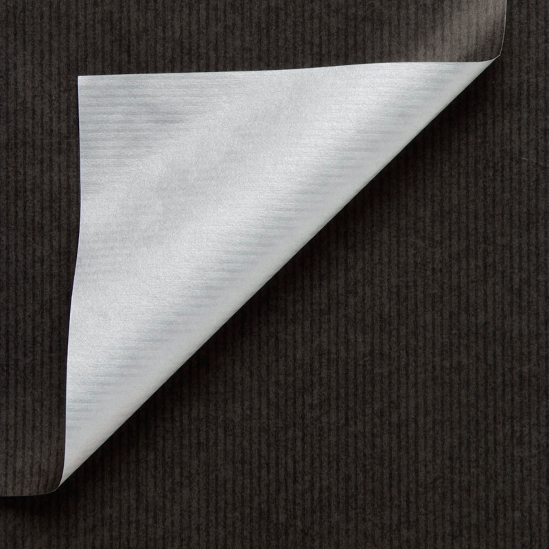 Geschenkpapier gestreift schwarz/silber