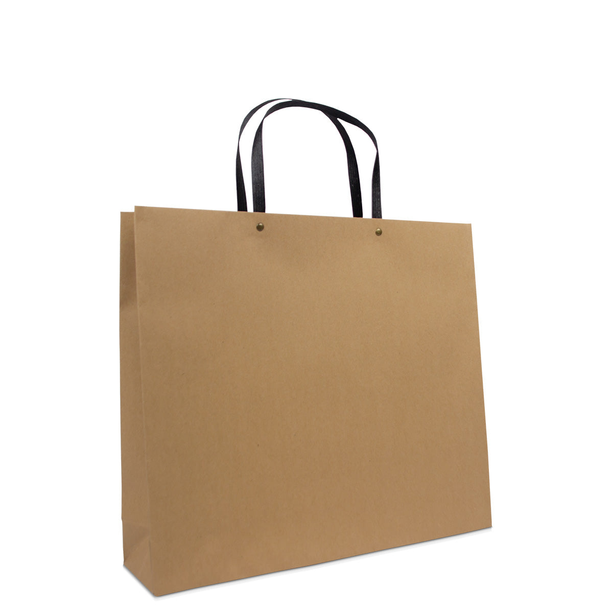 Deluxe ökologische Papiertaschen mit schwarzen Griffen