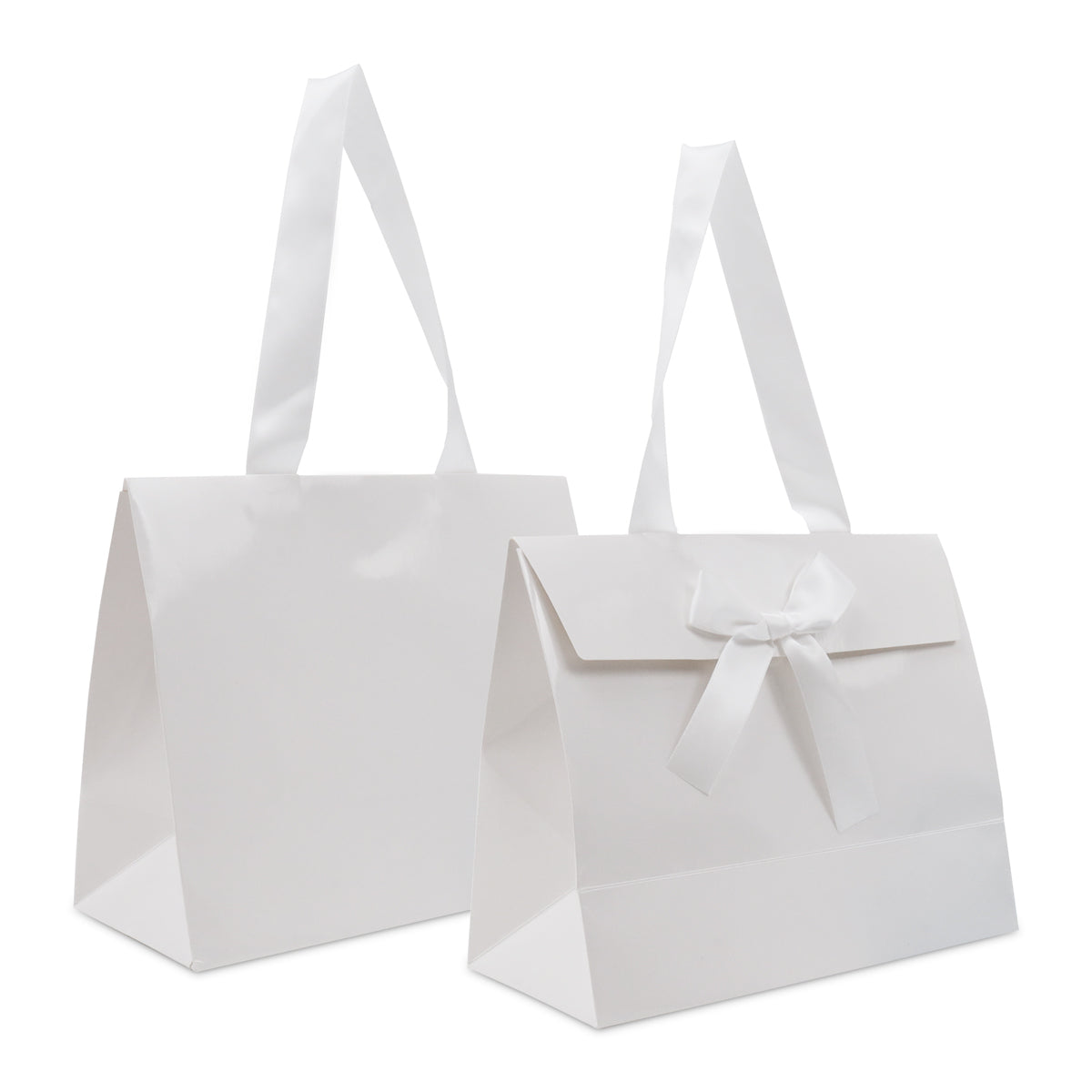 Geschenktasche Deluxe mit Schliessklappe (Klettverschluss) und Schleife