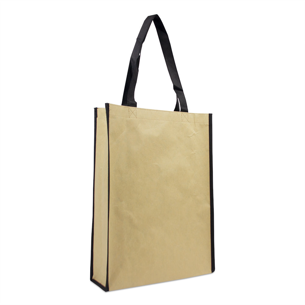 Deluxe Tasche aus Kraftpapier mit non-woven Henkel und Innenfutter