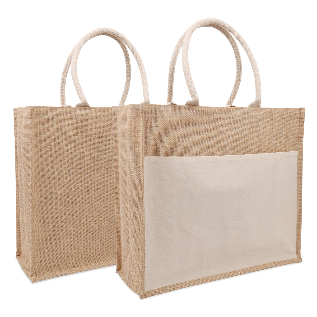 Jute Taschen mit Einschubfach