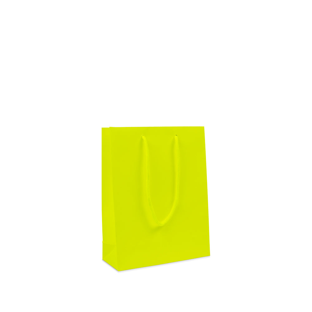 Deluxe Papiertaschen in Neonfarbe matt