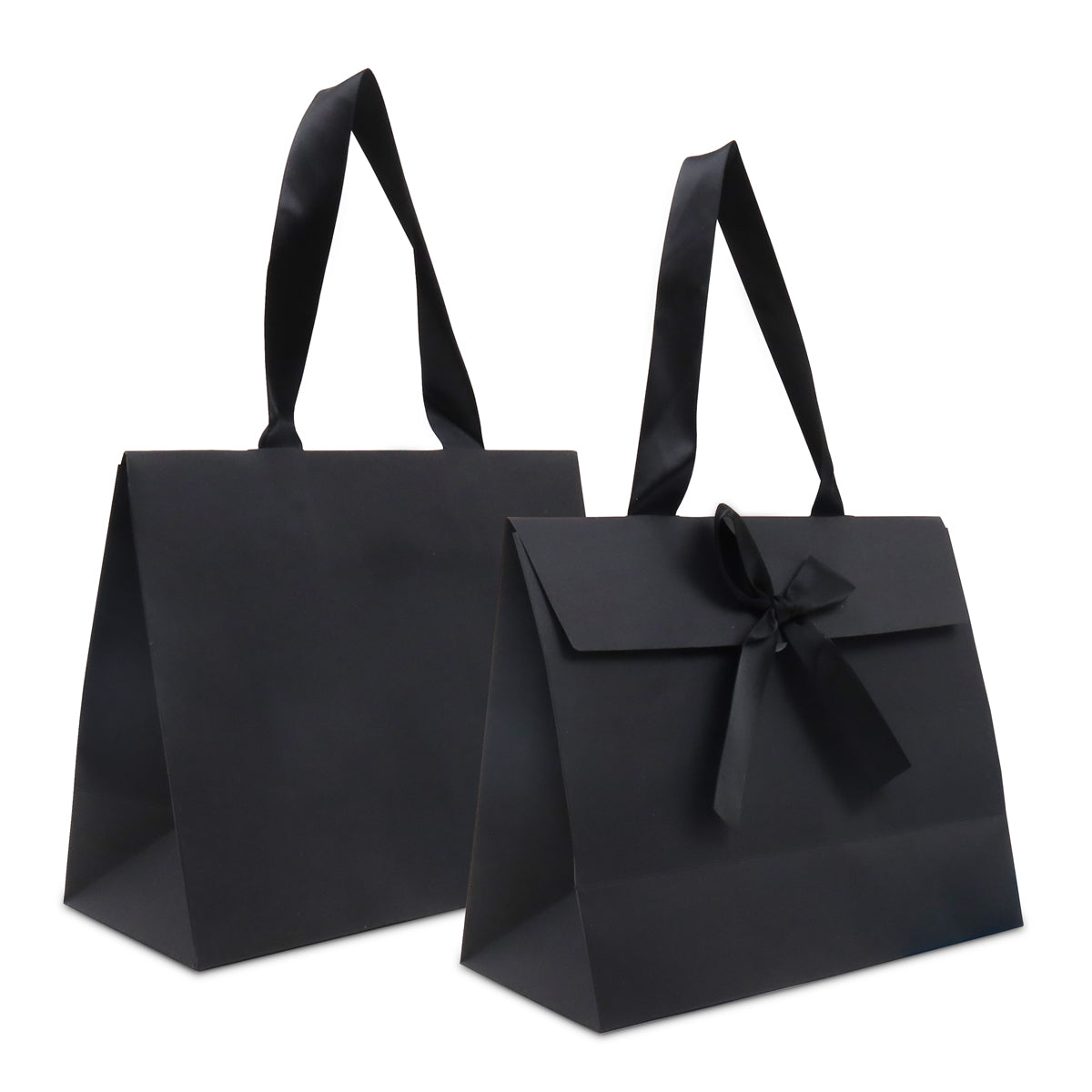 Geschenktasche Deluxe mit Schliessklappe (Klettverschluss) und Schleife