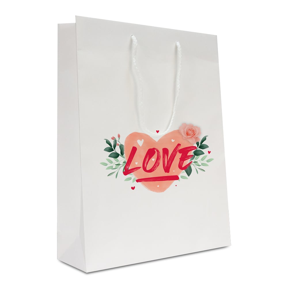 Deluxe Papiertaschen Valentinstag Love