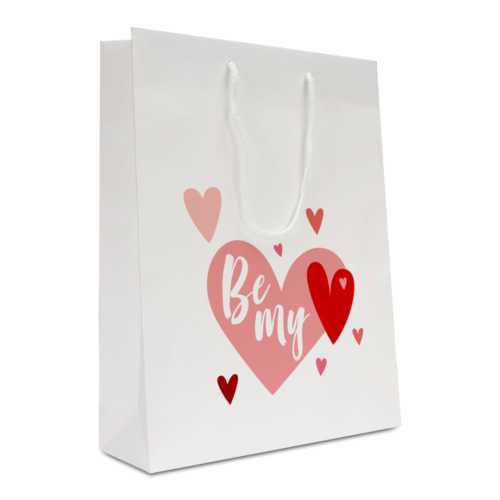 Deluxe Papiertaschen Valentin  "Be my Valentine"