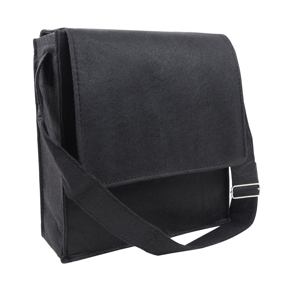 Kuriertasche aus Filz mit Klappe und Tragegurt adjustierbar
