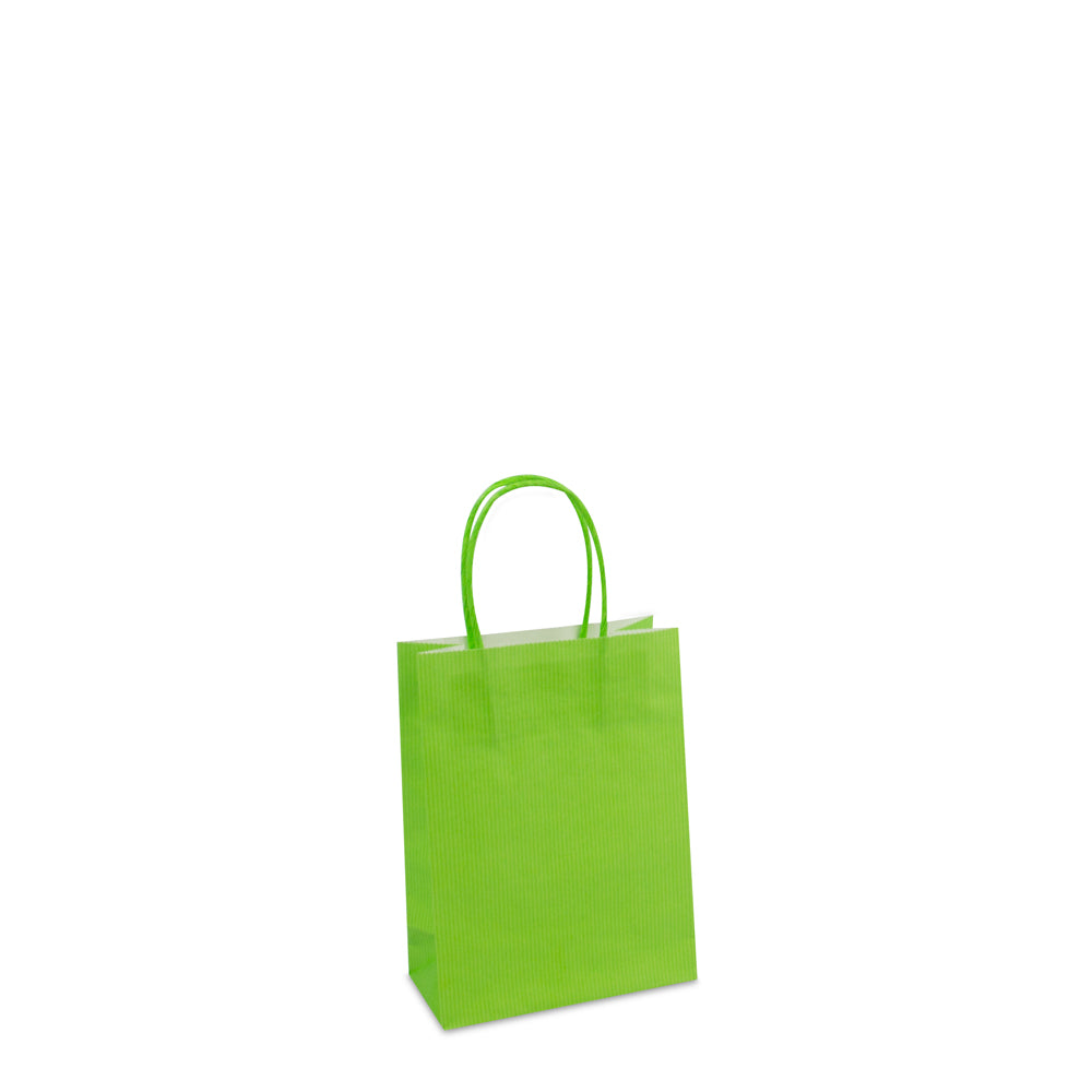 Papiertaschen mit gedrehten Griffen und Bodeneinlage