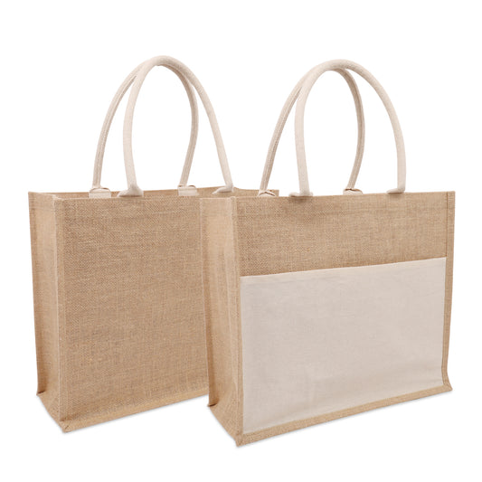 Jute Taschen mit Einschubfach
