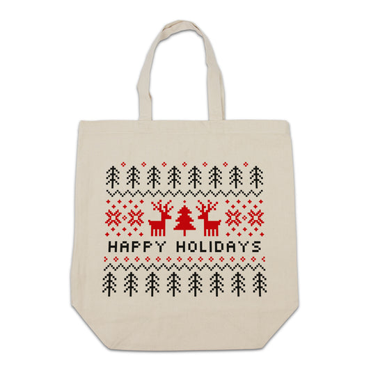 Weihnachtstaschen Canvas tote bags - Happy Holidays