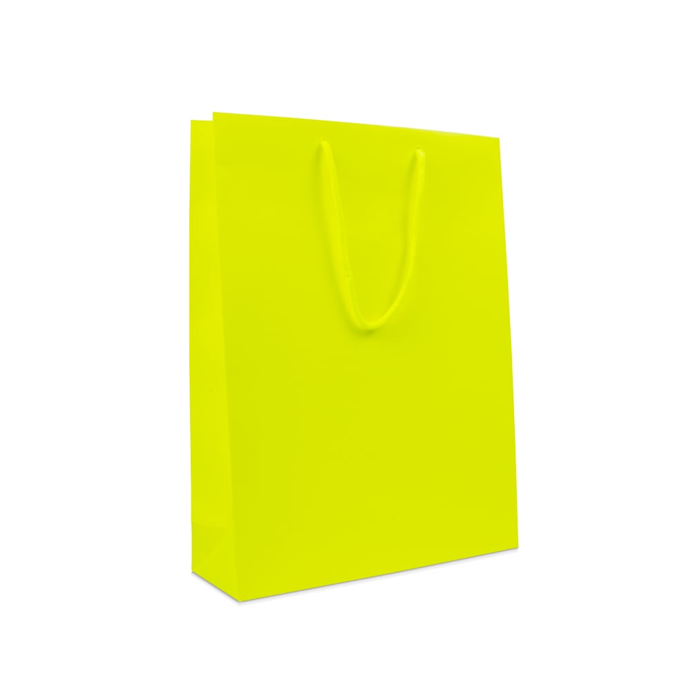 Deluxe Papiertaschen in Neonfarbe matt