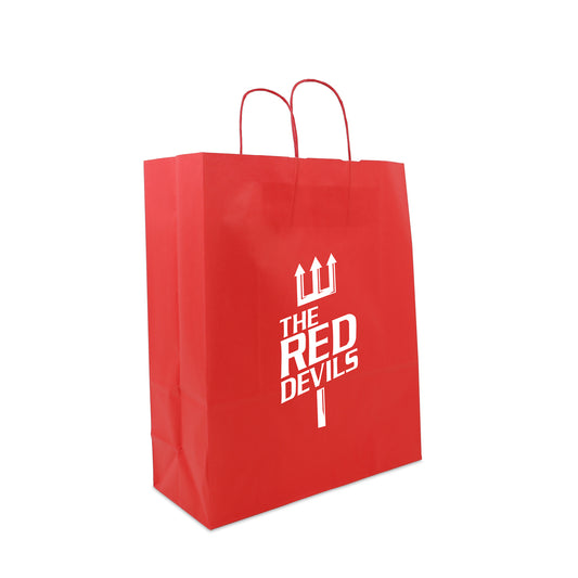 Papiertragetaschen mit gedrehten Kordeln - The Red Devils