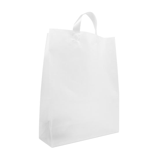 Plastiktaschen mit Blockboden milchig transparent