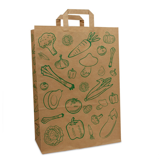 Kraftpapier Taschen - Gemüse