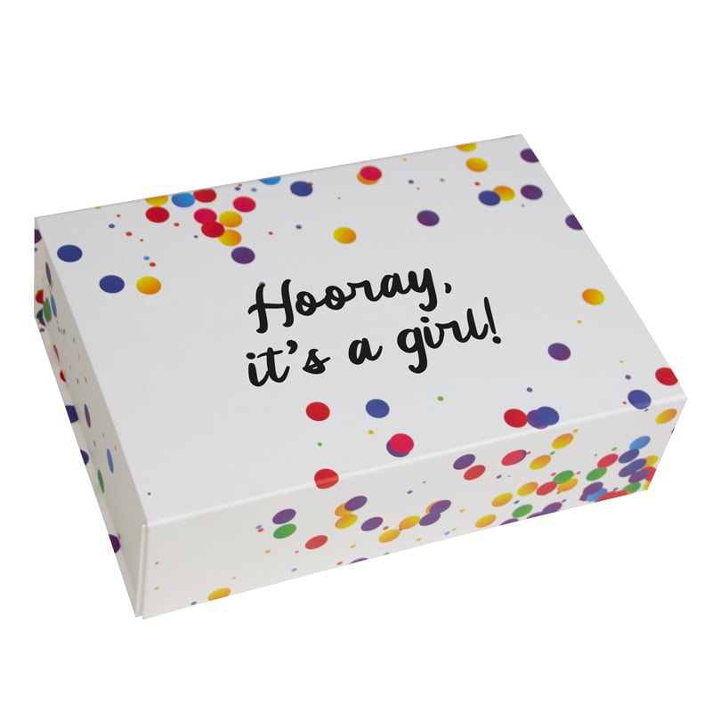 Magnetbox confetti - Hooray it's a girl!