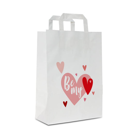 Papier Krafttaschen "Be my valentine"