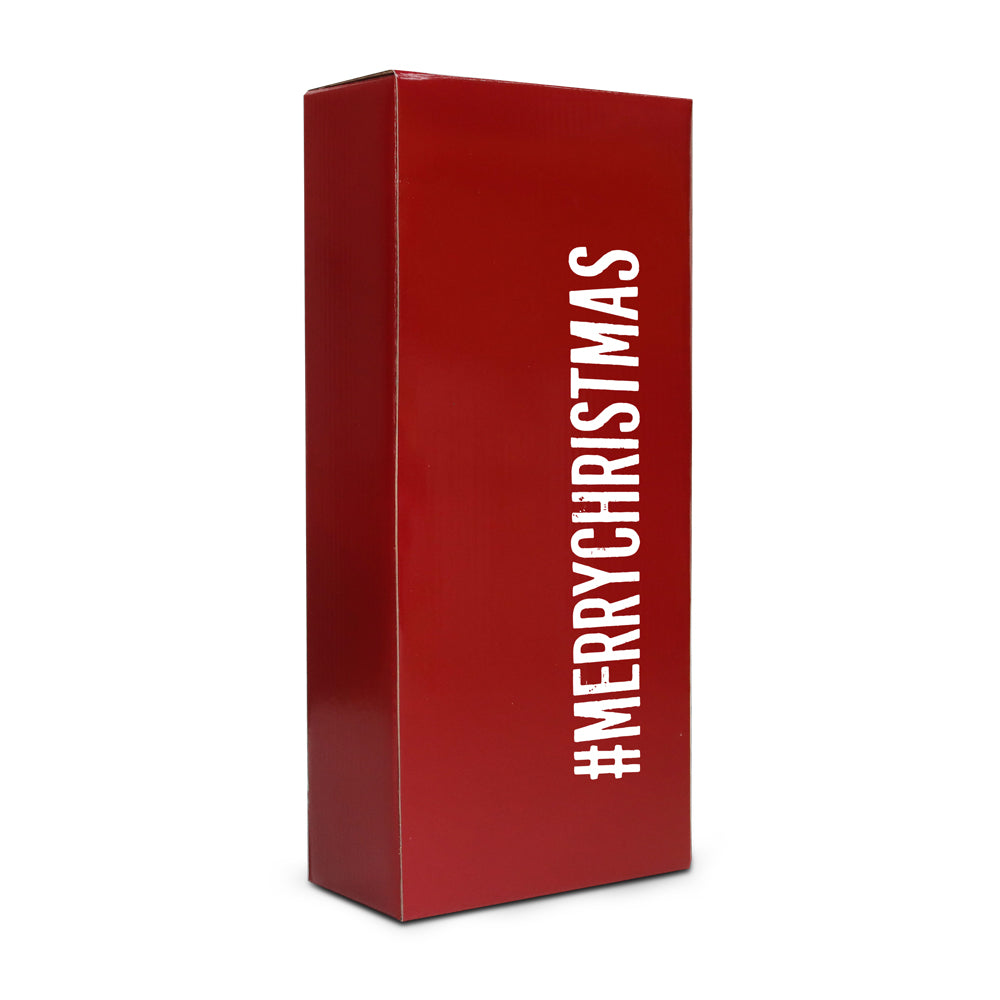 Kartonage für Weinflasche - #MERRYCHRISTMAS