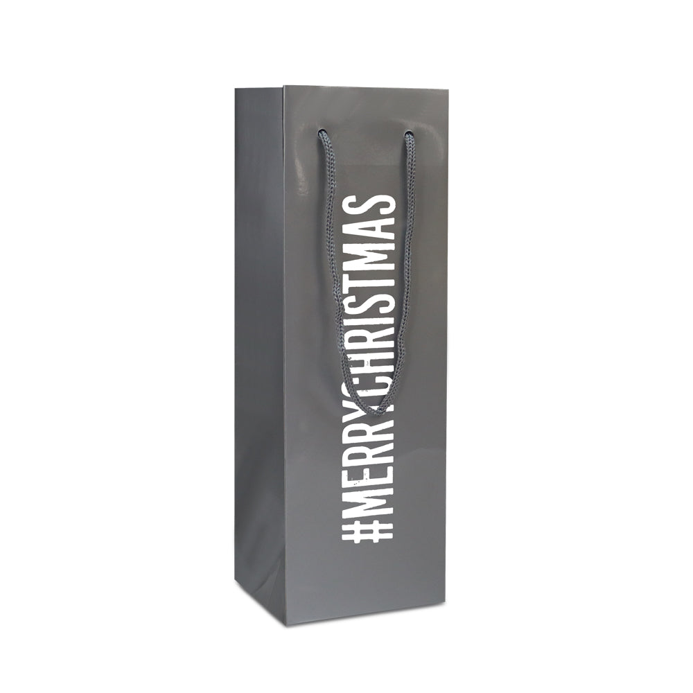 Deluxe Tasche für Weinflaschen  - "MERRYCHRISTMAS"