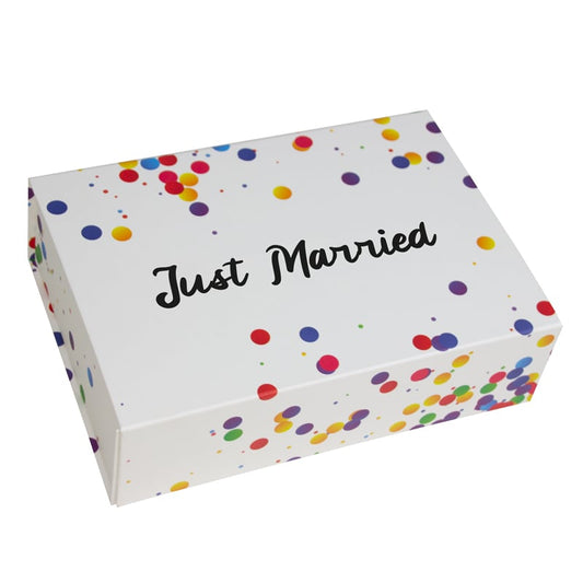 Deluxe Magnetbox confetti "Just Married "