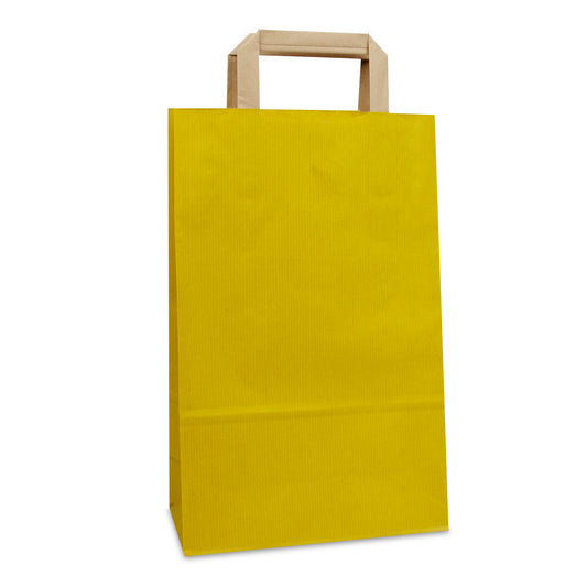 Budget Papiertaschen - gestreift, gelb