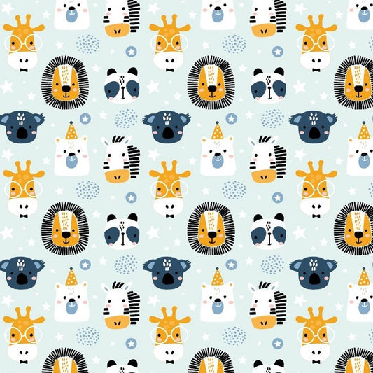Geschenkpapier coated - Wildlife kids Dessin