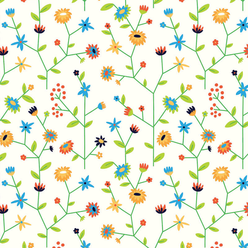Gras Geschenkpapier - Blumenmuster