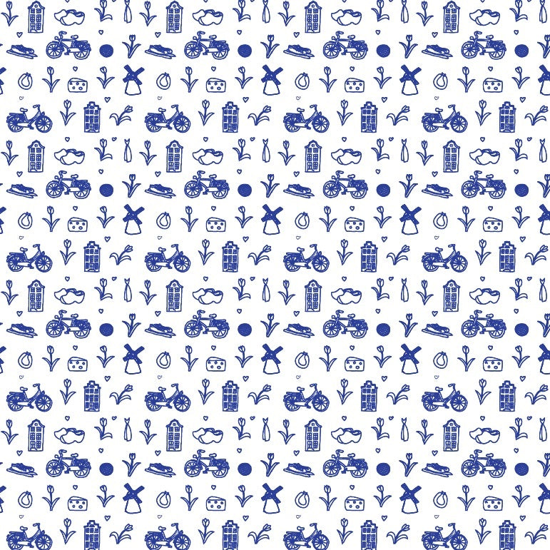 Geschenkpapier Kraft - Holland dessin