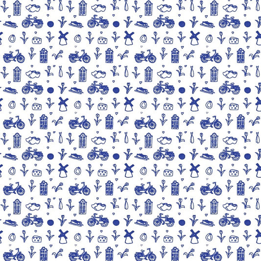 Geschenkpapier Kraft - Holland dessin